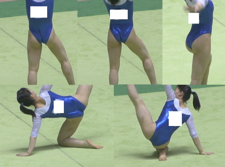 モロ出しハプニング　エグイ食い込みの選手撮り　高校体操部　レオタード　新体操女子　レオタード食い込み　はみ毛　Ｔフロント　ハイレグ　ハイカット　大開脚　食い込みっぱなし　体操女子盗撮