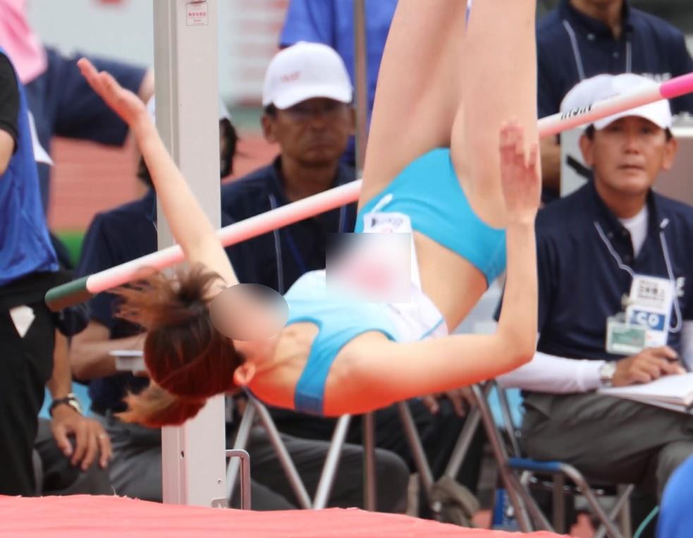 0505_01 走高跳 その１ ニューヨーク kidextenjyu氏　第１０２回日本選手権 走り高跳び　まんぐり返しブルマ　埼玉医科大学アスリートクラブ　照井はるか　日本大学　高橋渚　Ｔシャツブルマ