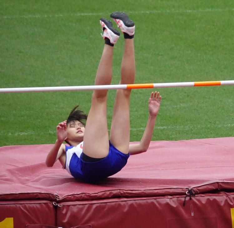 陸上女子コレクションVol.34　R1　第47回ジュニアオリンピック　ランニングパンツ　インナーショーツ　陸上選手パンチラ　生パンツ　ランパン一体型インナーショーツ