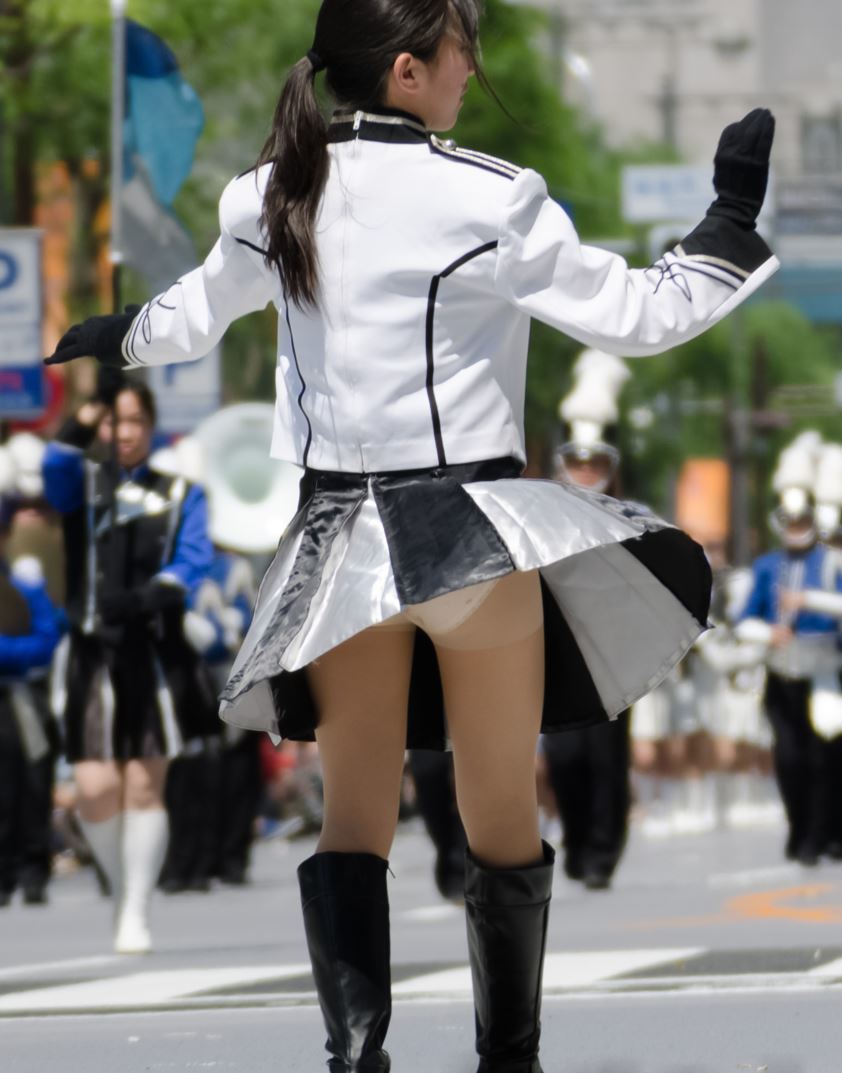 チア・パレード活動写真 Vol.71　同好の士 生パンカラーガード隊　パンスト越しパンチラ　パレードチアのスコートの中身　ブーツフェチ　アンスコ着用禁止　アンスコ穿き忘れ