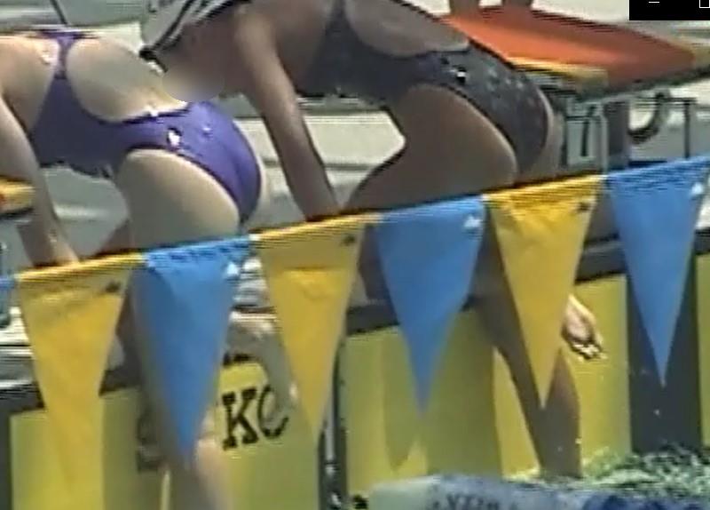 競泳大会6 　競泳水着 mm5 武蔵野高校女子水泳部　胸ポチ　ミロのビーナス　ジャージ脱ぎ ハイレグマーメイド 水着胸ポッチ