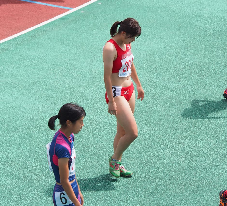地方の陸上　200m予選　ふくふく　第48回陸上選手権大会　陸上　陸上女子　岩手大学　九里学園高校　七十七銀行　ブルマ　ハイカット　レーシングブルマ　レーシングショーツ