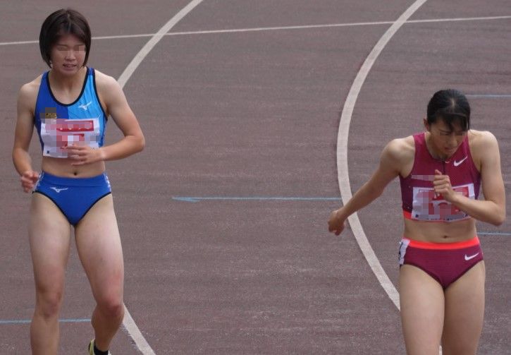 脚が太い？テーピング美人 ぼーんほわいと 第106回日本選手権OSAKA　 渡邊 輝　田子重　実業団陸上部　園田学園女子大　安達 茉鈴　青山 華依　甲南大学 城戸 優来 福岡大学　熊本中央高校　筑波大学