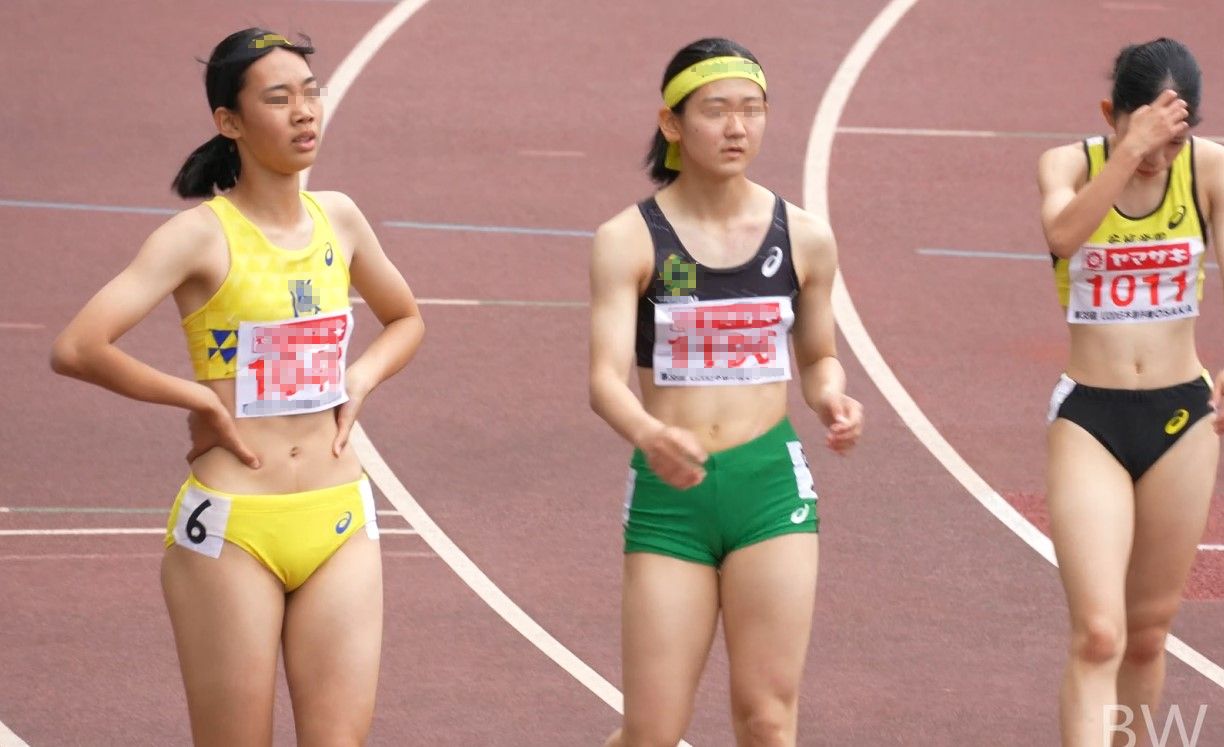 期待の新星JKちゃん　ぼーんほわいと 第106回U20日本選手権OSAKA　九州国際大学附属高校　安城学園高校　早稲田大学女子陸上部　福岡大学　女子陸上部　インナーショーツはみ出し　黄色透けセパレートユニフォーム