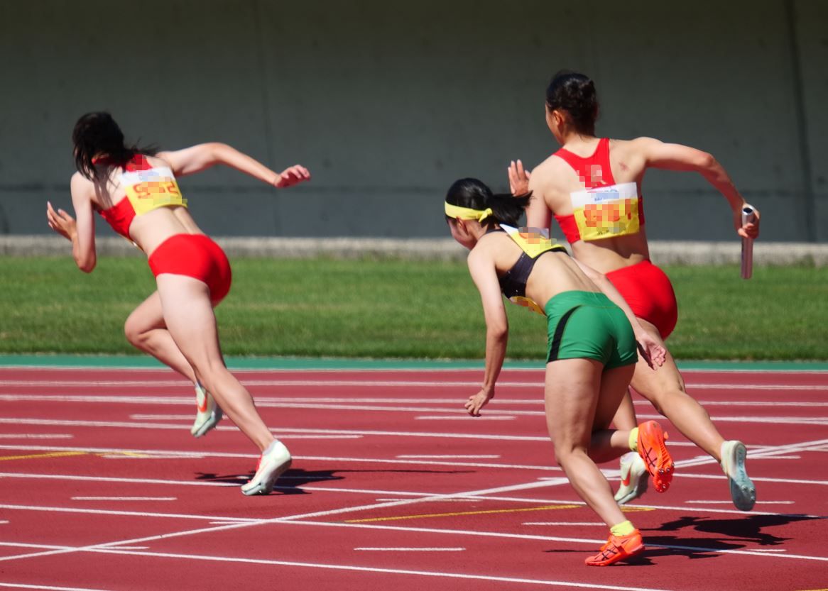 2022年 陸上女子トラック競技、１００ｍ、４００ｍリレー、顔、スタイル良し Moe　旭大高校　立命館慶祥高校　極小レーシングブルマ　北海道ブルマ　スレンダー女子陸上　布面積小ささ