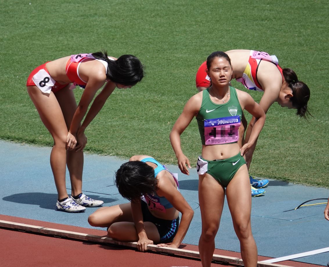 陸上女子コレクションVol.100　R1　第87回日本インカレ　陸上　陸上女子　青山学院大学女子陸上部　奥村ユリ　生下着はみ出しブルマ　インナーはみ出しブルマ　美女アスリート　女子大生筋肉