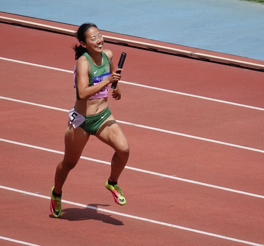 陸上女子コレクションVol.100　R1　第87回日本インカレ　陸上　陸上女子　青山学院大学女子陸上部　奥村ユリ　生下着はみ出しブルマ　インナーはみ出しブルマ　美女アスリート　女子大生筋肉