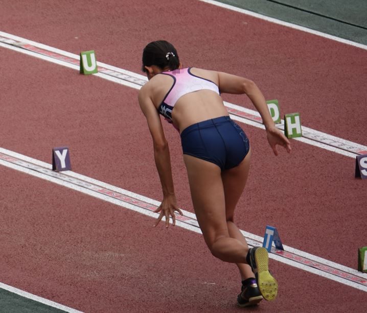 陸上女子コレクションVol.119 武庫川女子大学陸上部　三段跳び　陸上　陸上女子　ブルマ　レーシングブルマ　レーシングショーツ　食い込み　砂ブルマ　最後の陸上試合競技　引退　モデル並みプロポーション　日本インカレ　日本ＩＣ