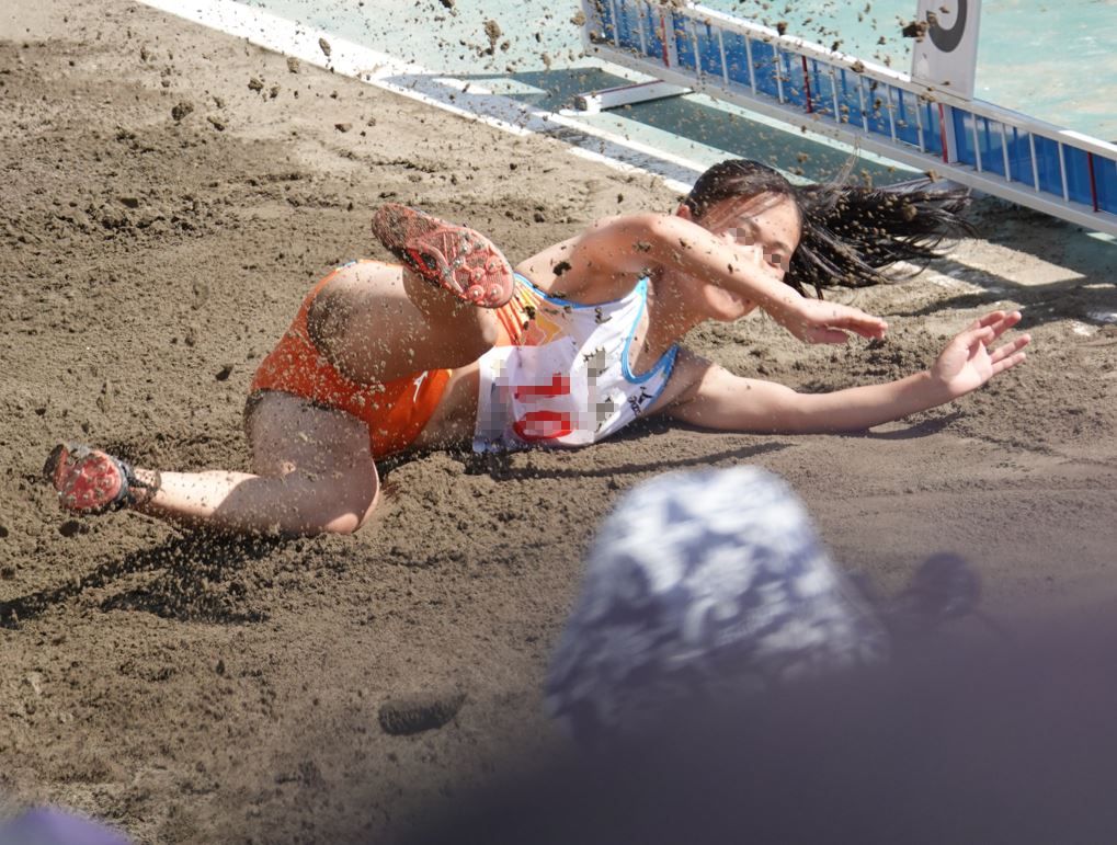 陸上女子コレクションVol.158 R1 国体少年女子陸上　ご当地ブルマ　群馬県代表 大分県代表　インナーはみ出し　砂まみれブルマ　陸上　陸上女子
