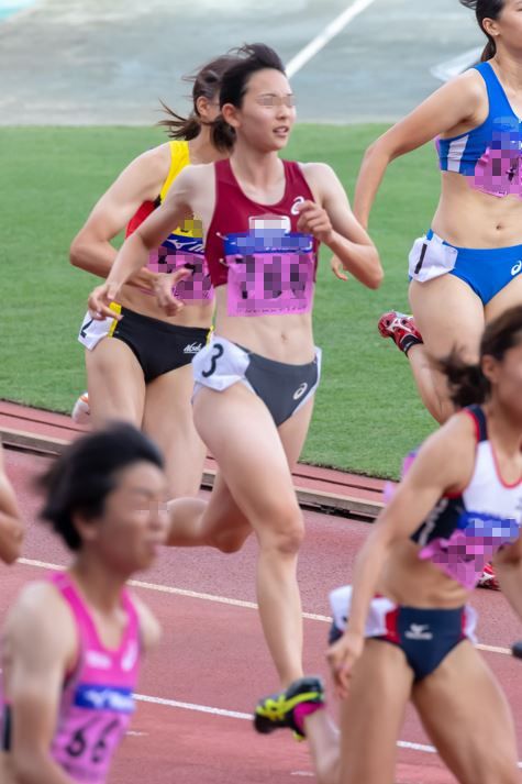「陸上競技写真集(ブルマ)No.190」すみたん　第87回日本インカレ　甲南大学女子陸上部　日本体育大学女子陸上部　大阪成蹊大学女子陸上部員　福岡大学　児玉芽生　立命館大学　壱岐いちこ　リレー駆け寄りブルマ