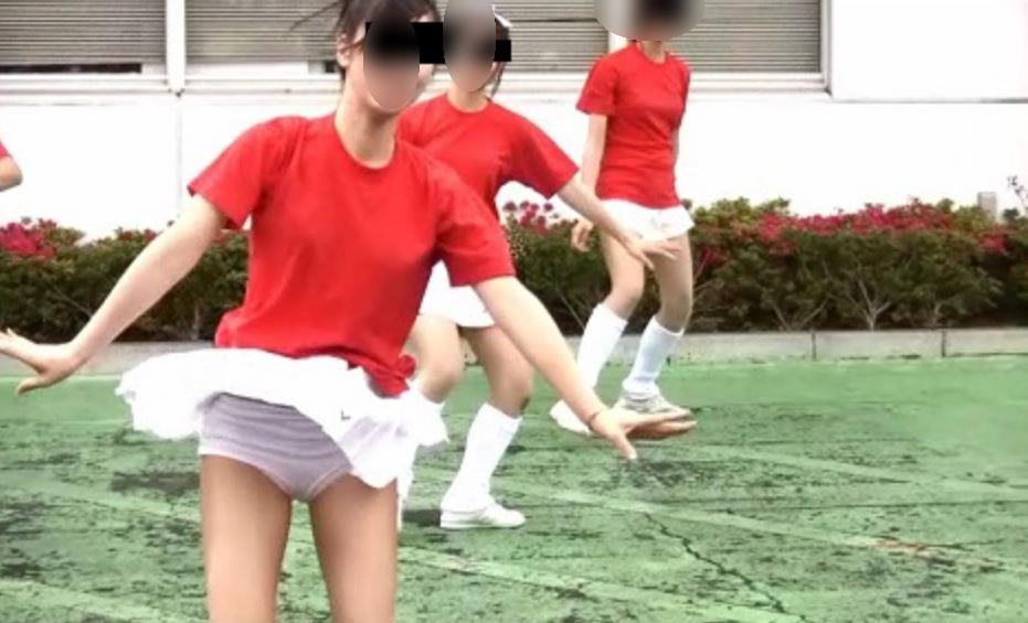 【過去作】幻の白アンスコ！美少女チアガール演技 168-1 white_cheear　女子高生チアリーダー　ハイキック　側転　白色アンダースコート　ショートパンツ型　ブルマ型　プリーツスコート　ブルマ型アンダースコート