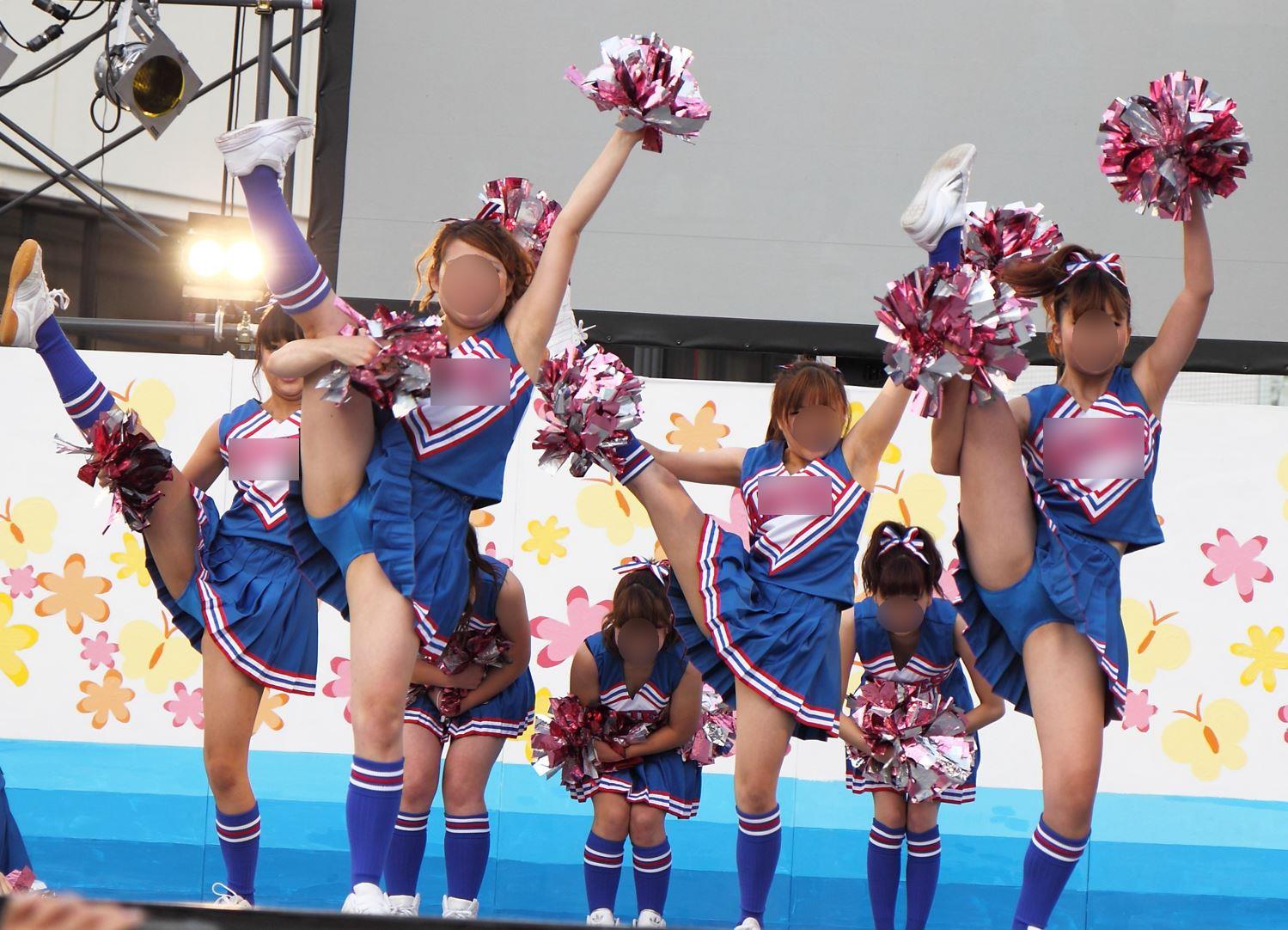 久々のチア・ちあ・CHEER！セパ！ 躍動カメラマン 金城学院大学チアダンス部　Majorette Amies　チアセパレートユニフォーム　フロントパンチラ　激ミニスコート　ターンでアンスコ丸見え　Ｖ字開脚　チアダンス大開脚　激ミニスコート
